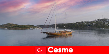 Cesme Turcia Destinație populară pentru turiști pe plajă
